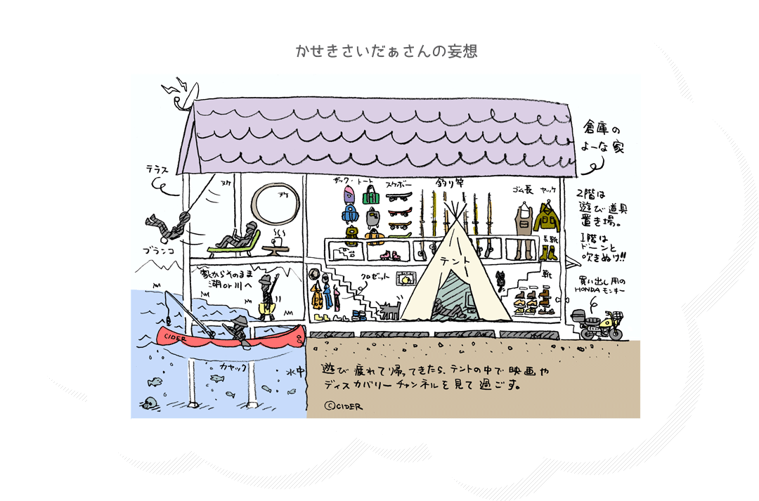 かせきさいだぁさんの妄想住宅イラスト